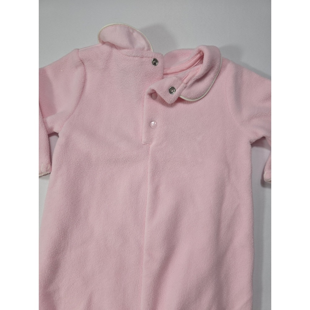 Class Club Pink Fleece Footed Sleeper Baby 3/6M NWT Y2K Bears - Picture 6 of 7